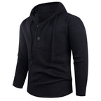 Herren modischer Kapuzenpullover mit Knopfdetail R&B
