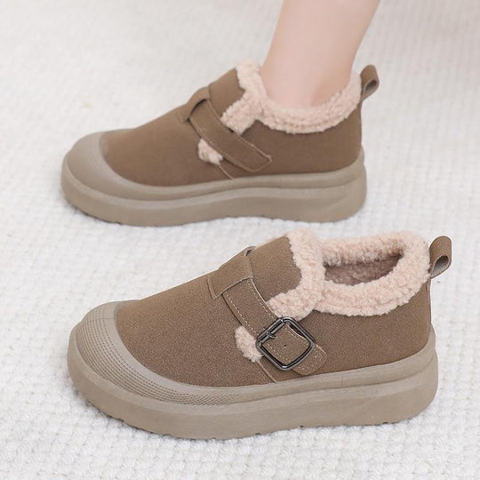 Damen Warmgefütterte Slip-On Sneakers mit verstellbarem Riemen R&B