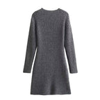 Damen Strickkleid mit modernem Rippendesign R&B