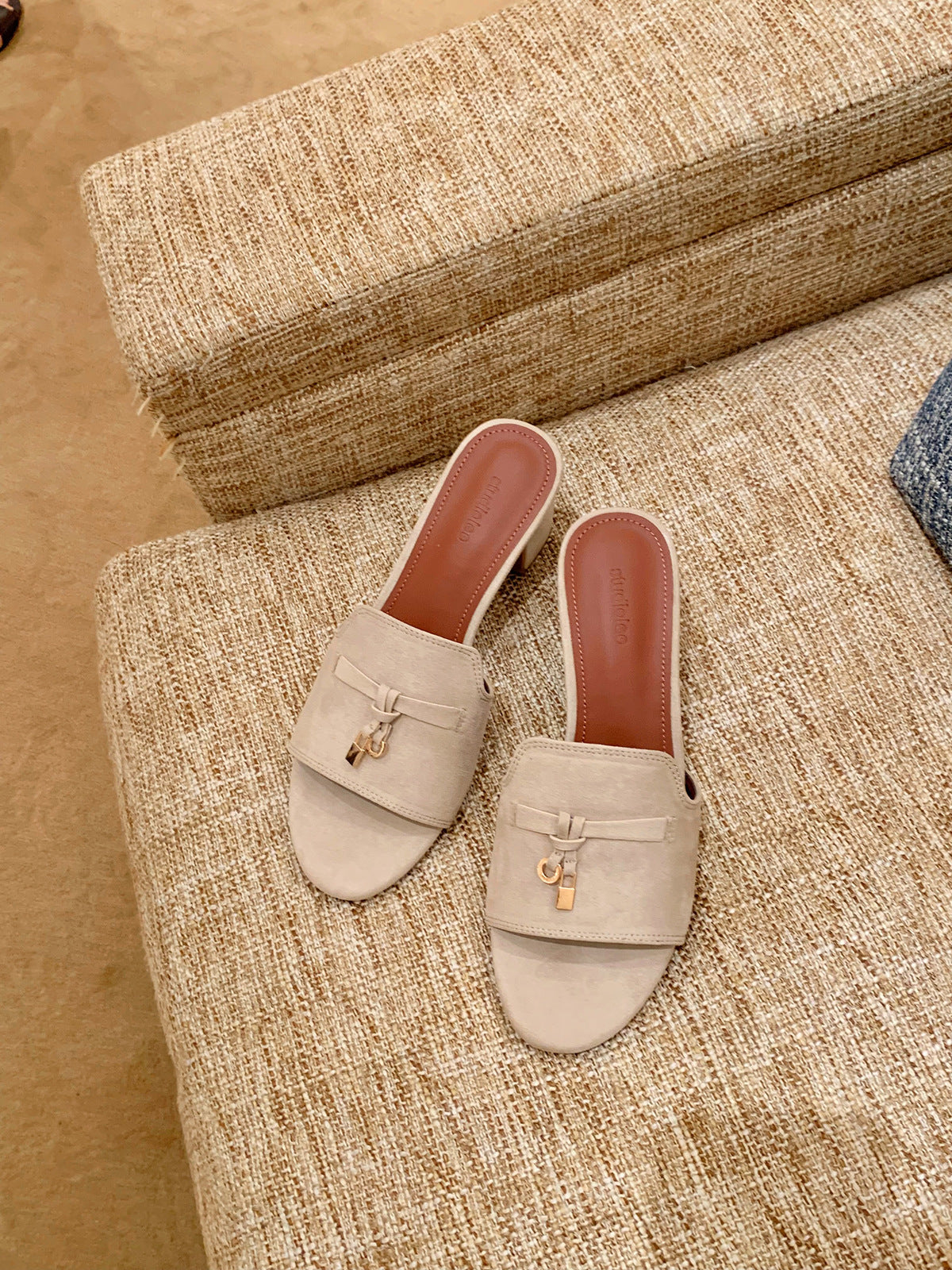 Damen elegante Slipper mit modischer Schleifenapplikation R&B