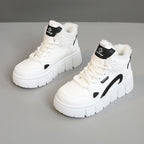 Damen warme High-Top Sneakers mit kuscheligem Innenfutter und rutschfester Sohle R&B