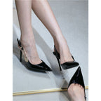 Damen spitze Slingback-Pumps mit elegantem Riemendesign R&B