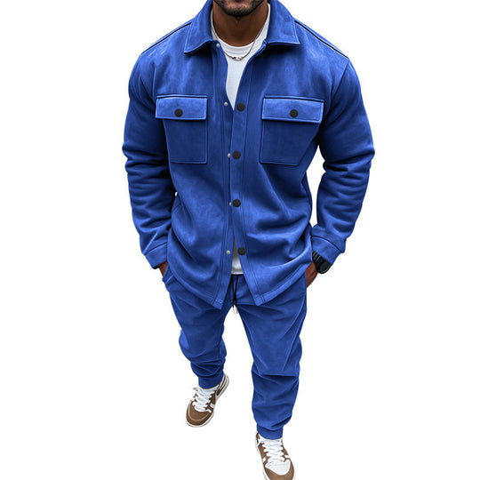 Herren Freizeit-Longejacke mit praktischen Knopftaschen und elastischen Details R&B