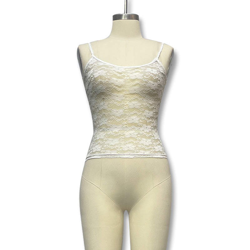 Damen Spitzenoberteil mit verführerischem Design und zarten Trägern R&B