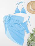 Damen Triangel-Bikini mit leichtem Überwurf