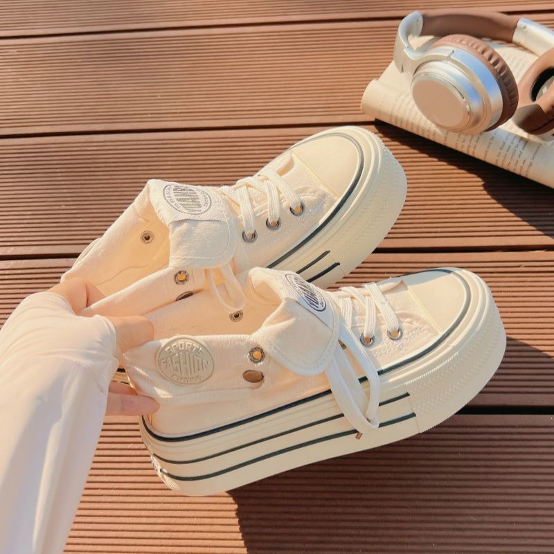 Damen Chunky Sneakers mit hohem Plateau und modischem Schnürsystem R&B