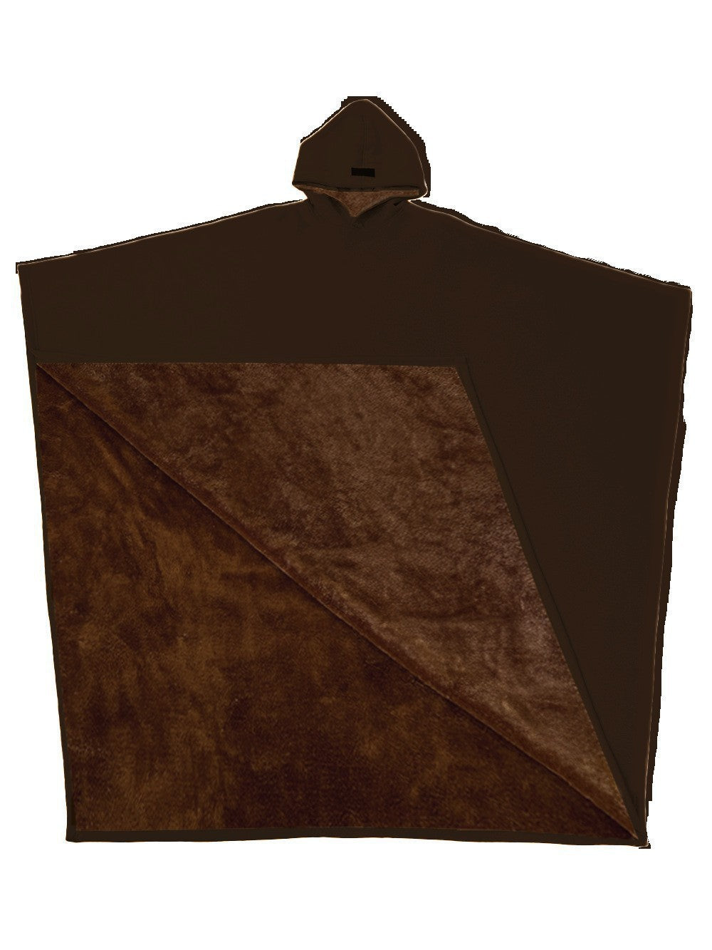 Damen kuscheliger Kapuzenponcho aus weichem Mikrofleece R&B