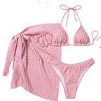 Damen Bikini-Set mit raffiniertem Wickelrock und gefältelten Details R&B