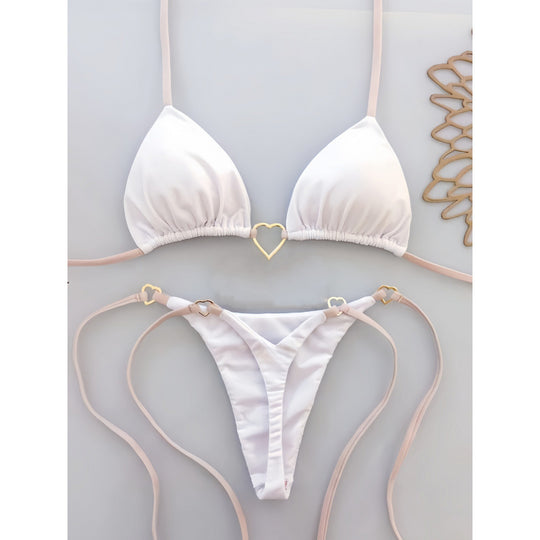 Damen Triangel-Bikini mit Herz-Detail R&B