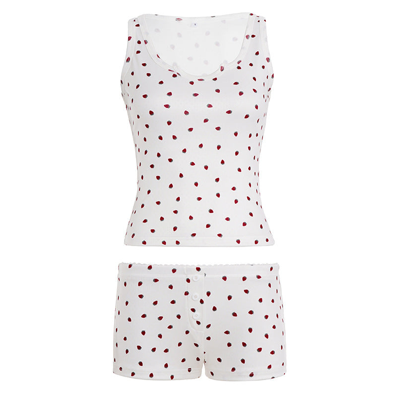 Damen Schlafanzugset mit verspieltem Punktdesign R&B