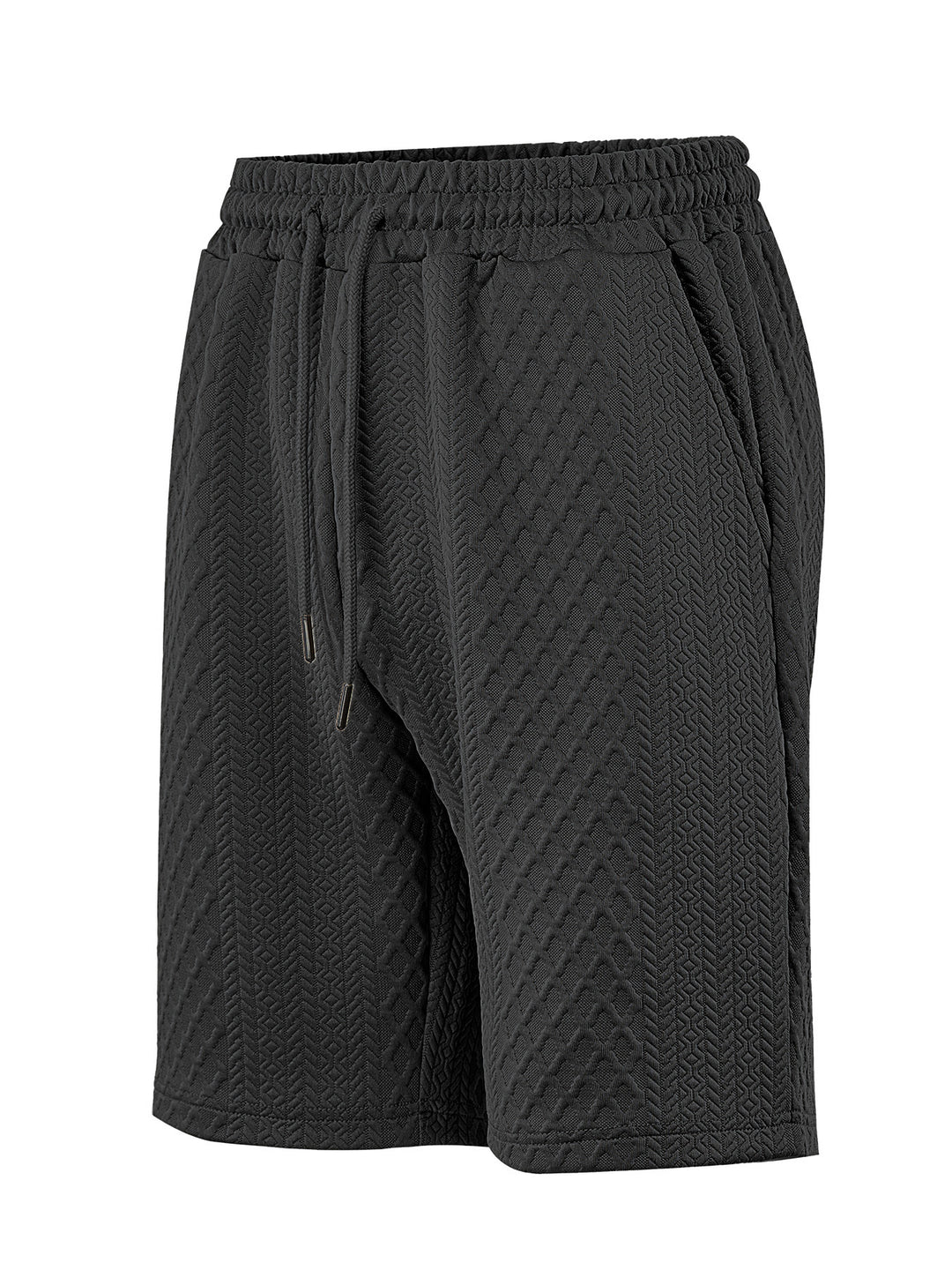 Herren nan strukturierte Lounge-Shorts mit Elastikbund Tunnelzug und seitlichen Eingrifftaschen R&B