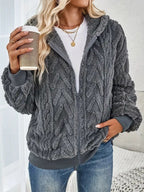 Damen Fleece-Jacke mit Struktur R&B