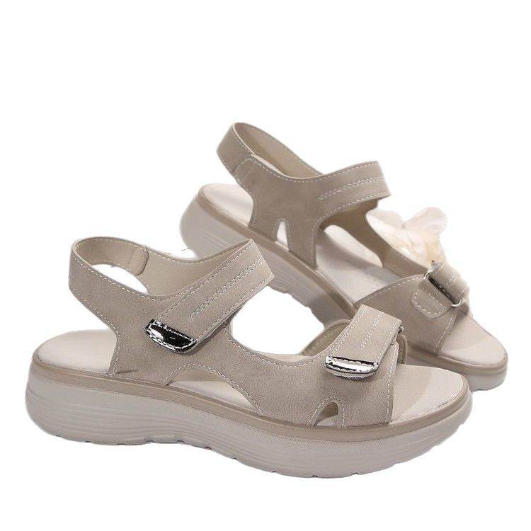 Damen komfortable Sandalen mit verstellbaren Riemen und ergonomischem Fußbett R&B