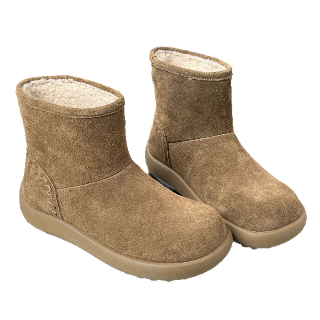 Damen bequeme Winterstiefel aus hochwertigem Wildleder mit kuscheligem Innenfutter R&B