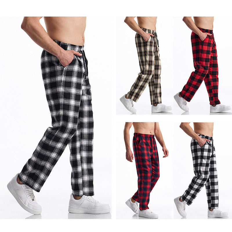 Herren komfortable Karohose R&B