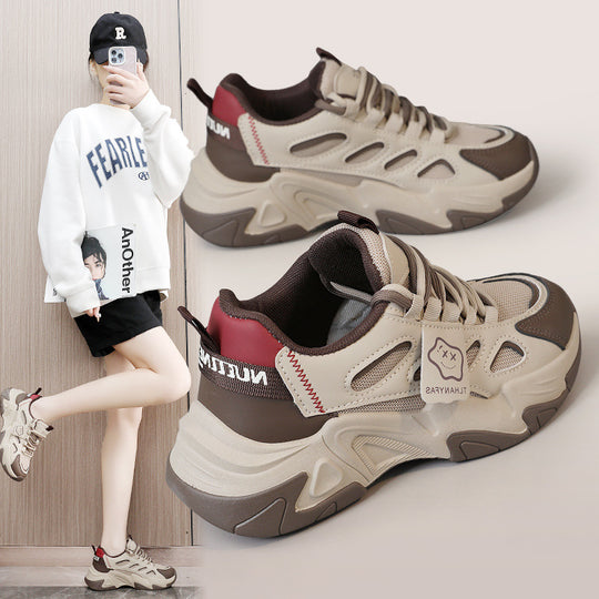 Damen sportliche Sneakers mit atmungsaktivem Obermaterial und dämpfender Sohle R&B
