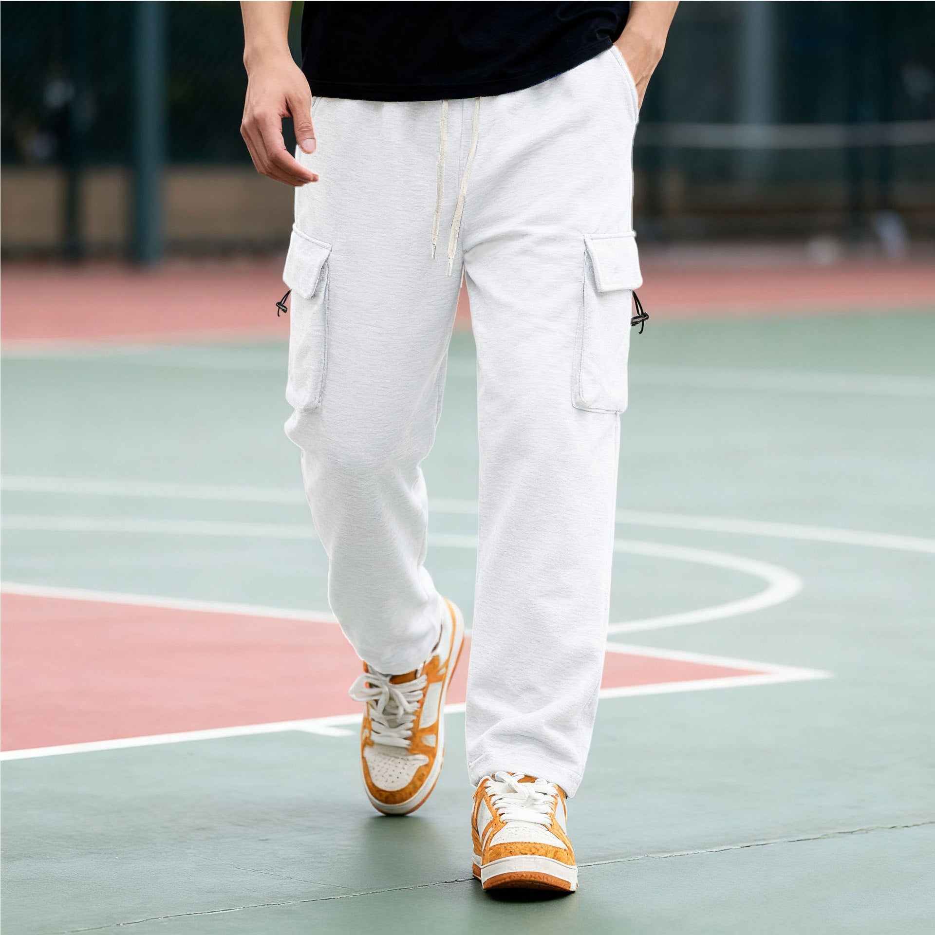 Herren Cargo-Hose mit elastischem Bund und praktischen Seitentaschen R&B