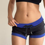 Damen Sportliche Shorts mit elastischem Bund und Kordelzug R&B