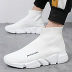 Damen Komfortable Slip-On Sneakers mit hohem Strickdesign R&B