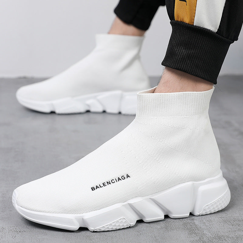 Damen Komfortable Slip-On Sneakers mit hohem Strickdesign R&B