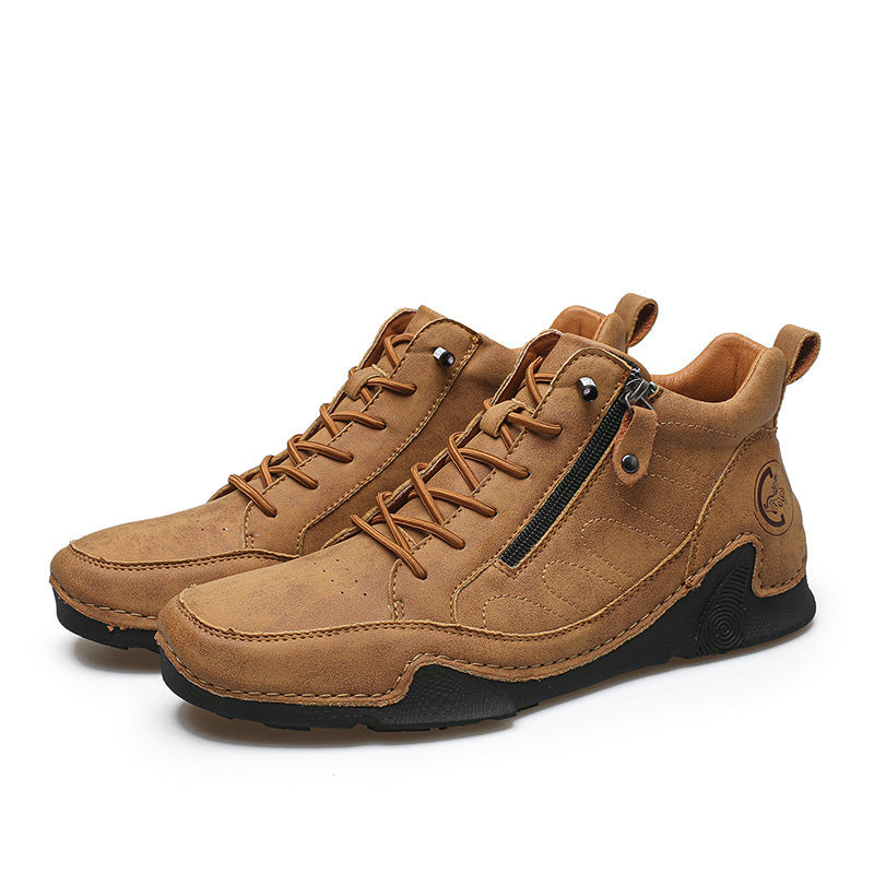 Herren Modische und bequeme High-Top Sneakers mit elastischem Schnürsystem R&B