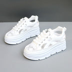 Damen Plateau-Sneaker mit atmungsaktivem Mesh-Obermaterial und modernem Design R&B