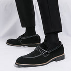 Damen elegante Mokassins mit modischem Riemen R&B