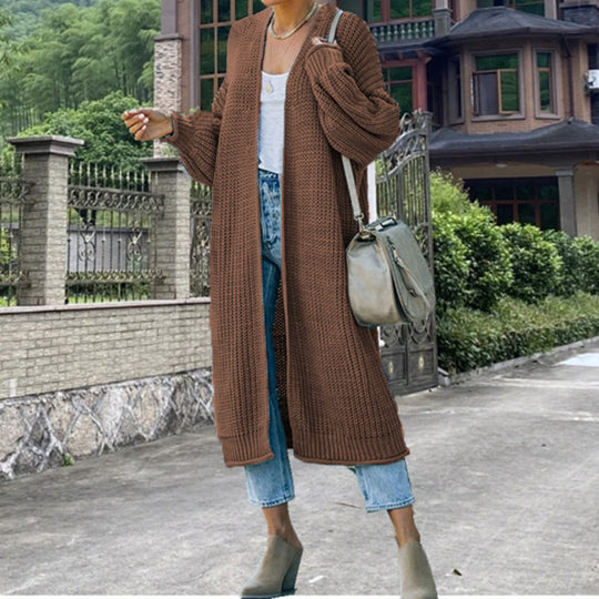 Damen Strickmantel mit weit geschnittenen Ärmeln und eleganter Struktur R&B