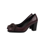Damen elegante Pumps mit modischer Schleifenapplikation