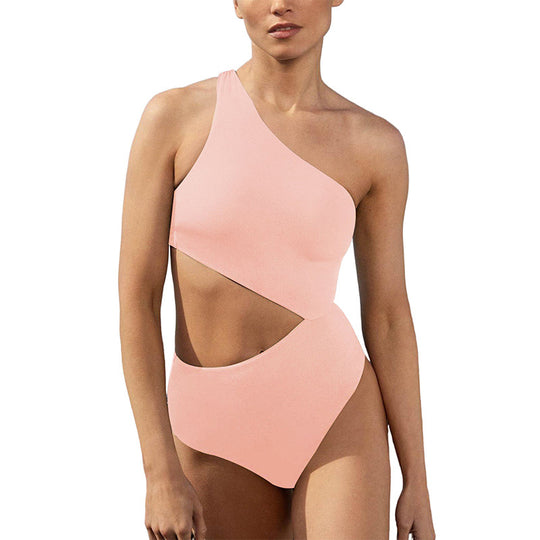 Damen Einseitiger Cut-Out Badeanzug R&B