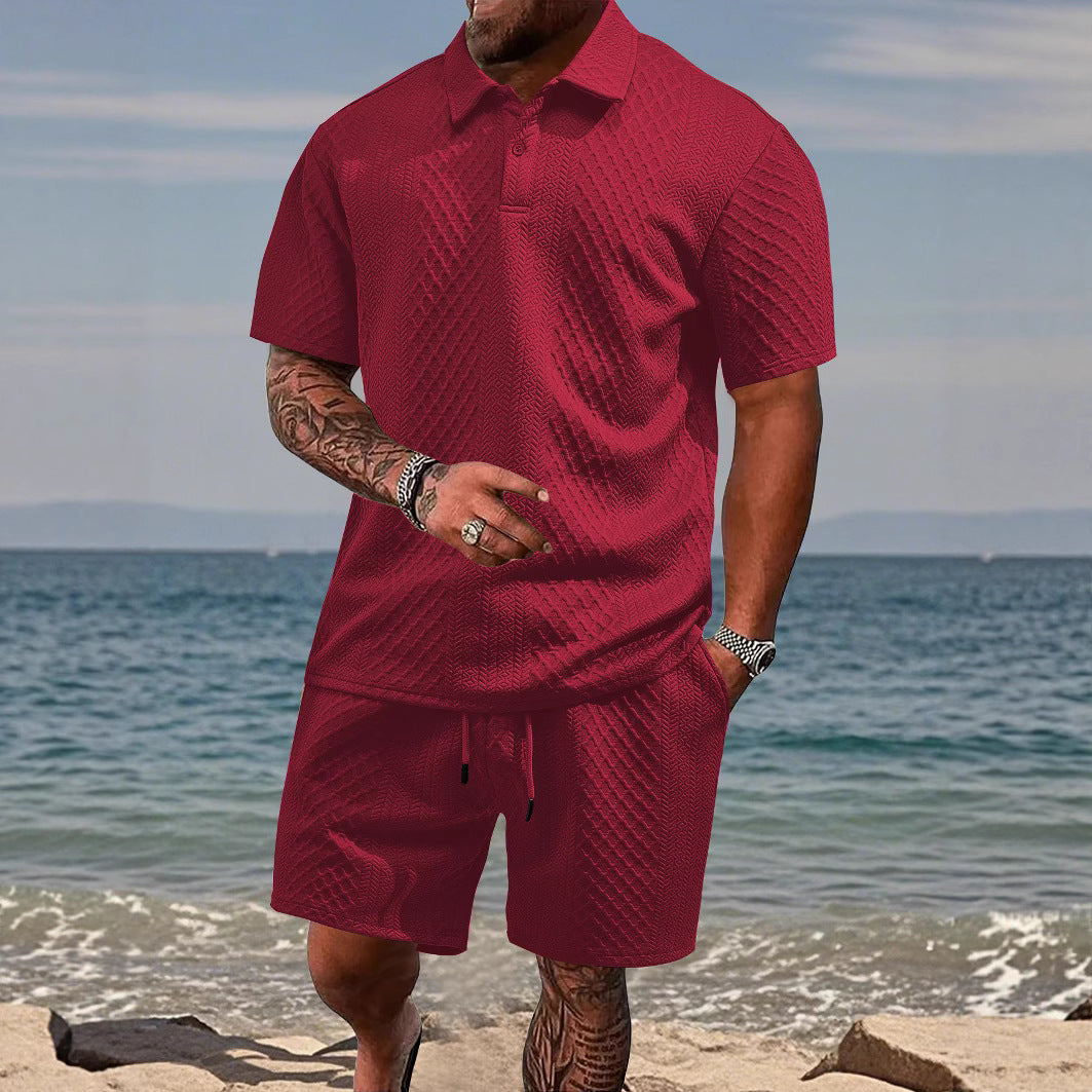 Damen lässiges Polo-Set mit Shorts R&B