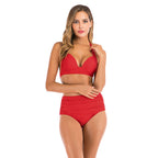 Damen Hochtailliertes Bikini-Set mit verstellbarem Oberteil R&B