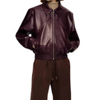 Damen Kunstlederjacke mit modischem Oversize-Schnitt und elastischem Bund R&B