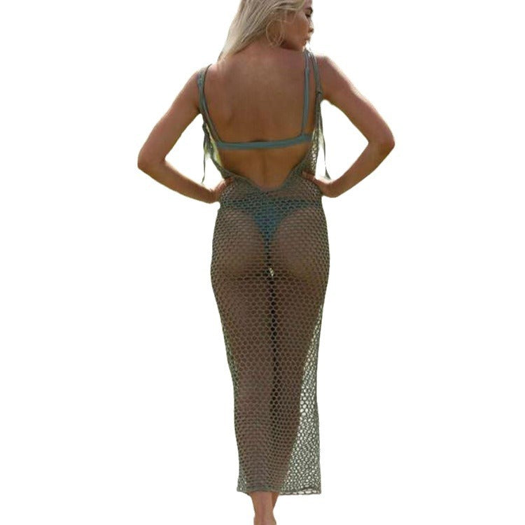 Damen Netz-Strandkleid im trendigen Makramee Design R&B