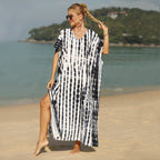 Damen luftiger Strandkaftan mit asymmetrischem Schnitt R&B