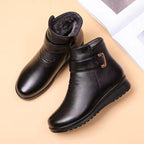 Damen Modische Stiefeletten mit Fleece-Futter und elegantem Schnallen-Detail R&B