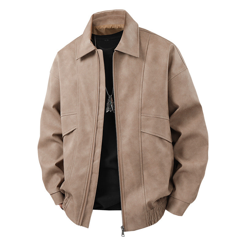 Herren Übergangsjacke im lässigen Vintage-Stil mit seitlichen Eingrifftaschen und elastischen Bündchen R&B