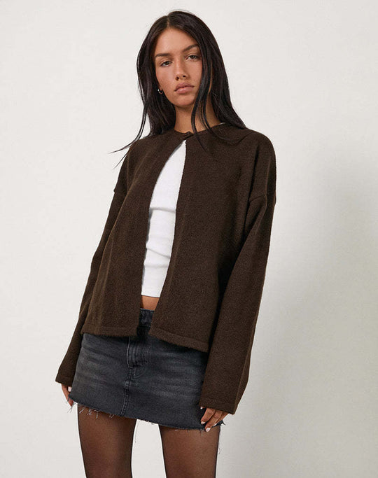 Damen Strickjacke mit praktischen Knopfdetails und lässigem Schnitt R&B
