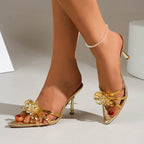 Damen Slingback-Pumps mit filigraner Blumenapplikation und eleganter Absatzhöhe R&B