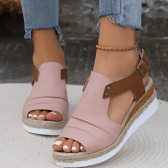 Damen Komfortable Plateau-Sandalen mit Riemen R&B