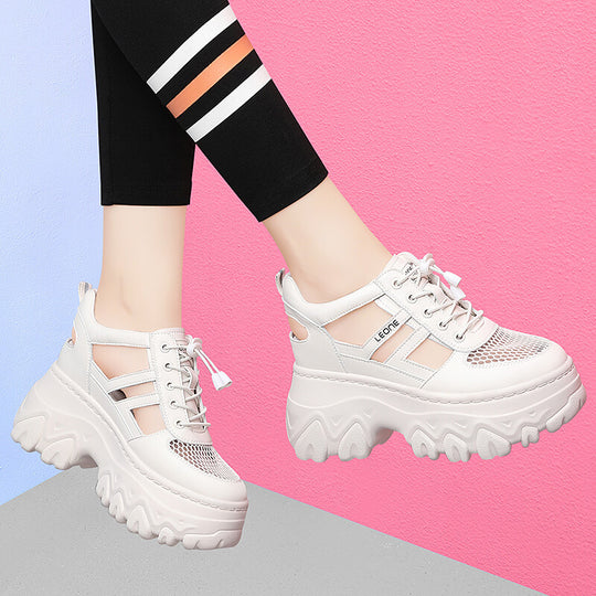 Damen trendige Plateau-Sneaker R&B