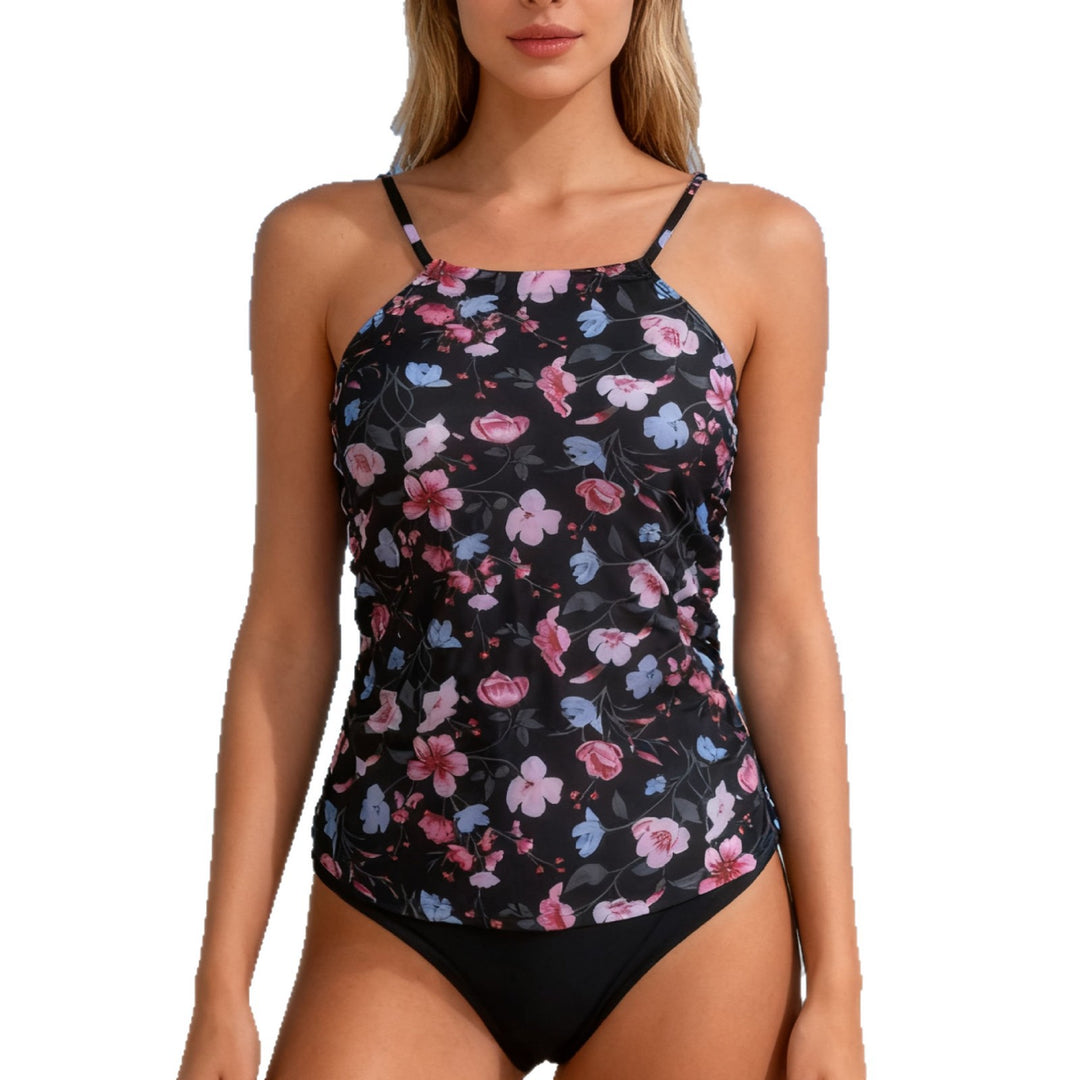 Damen Tankini-Oberteil mit floralem Design und modischen Rüschendetails R&B
