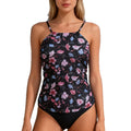 Damen Tankini-Oberteil mit floralem Design und modischen Rüschendetails R&B