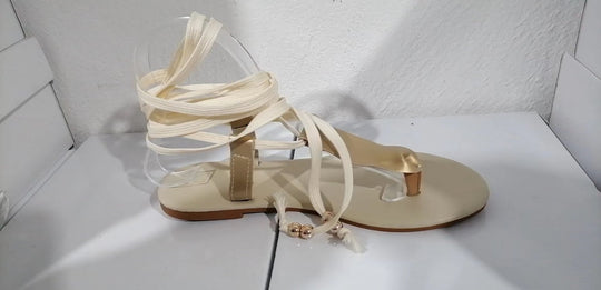 Damen Strand-Sandalen mit dekorativen Riemen und komfortabler Sohle R&B