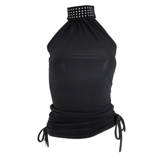 Damen Hochgeschlossenes Top mit Rüschendetails R&B