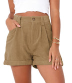 Damen Hochwertige Design-Shorts Im Waffelstrick R&B