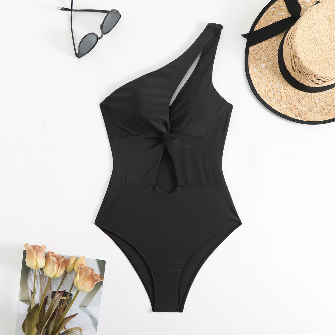 Damen Einseitiger Cut-Out Badeanzug R&B
