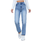 Damen Hoch taillierte Jeans mit schmalem Schnitt R&B