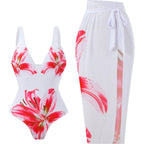 Damen Bademode-Set mit elegantem Blumenmuster R&B