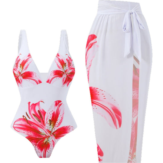 Damen Bademode-Set mit elegantem Blumenmuster R&B